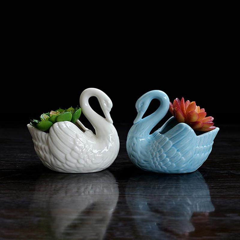 Лебедь многофункциональный подсвечник цветочный горшок держатель для свадебного подарка украшение для дома коробка для хранения конфет ювелирных изделий