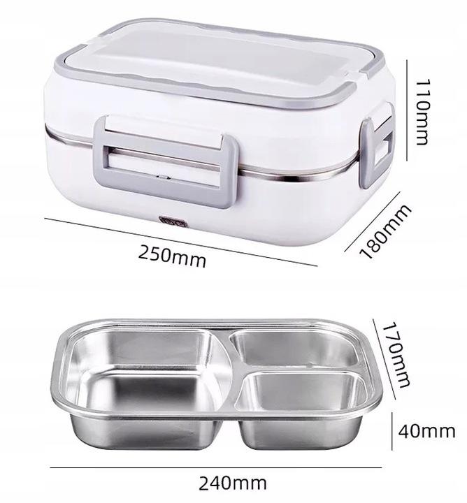 Elektryczny Lunch Box Obiadowy Pojemnik Na Jedzenie Termos Podgrzewacz 40V