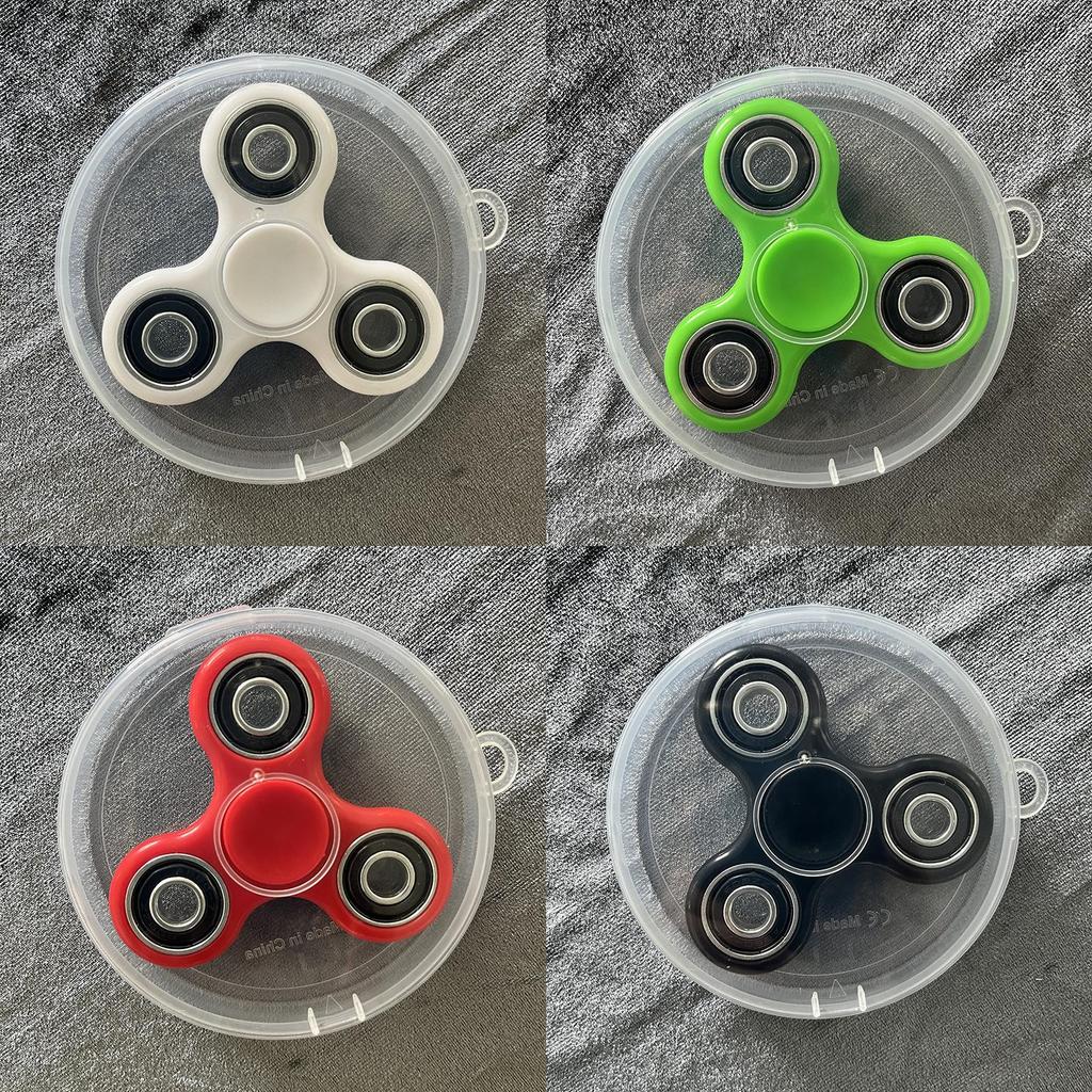 Tri Fidget Hand Spinner Triangle Brass Metal Colorful Finger Toy For Focus And Stress Relief