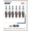6PCS/LOT Iridium Spark Plug For Lexus GS350 IS250 LS460 90919 01249 FK20HBR 11 9091901249 FK20HBR-11 90919-01249 FK20HBR11