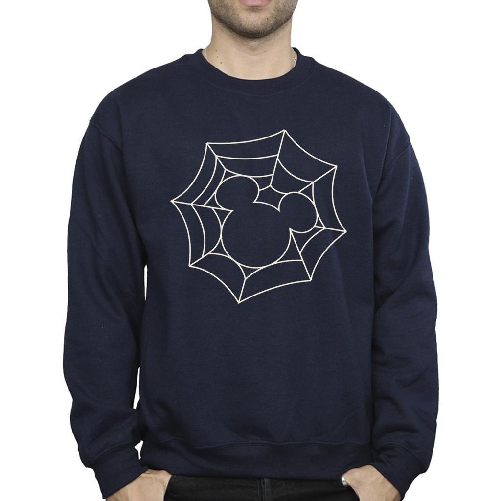 Disney Mens Mickey Mouse Spider Web Sweatshirt