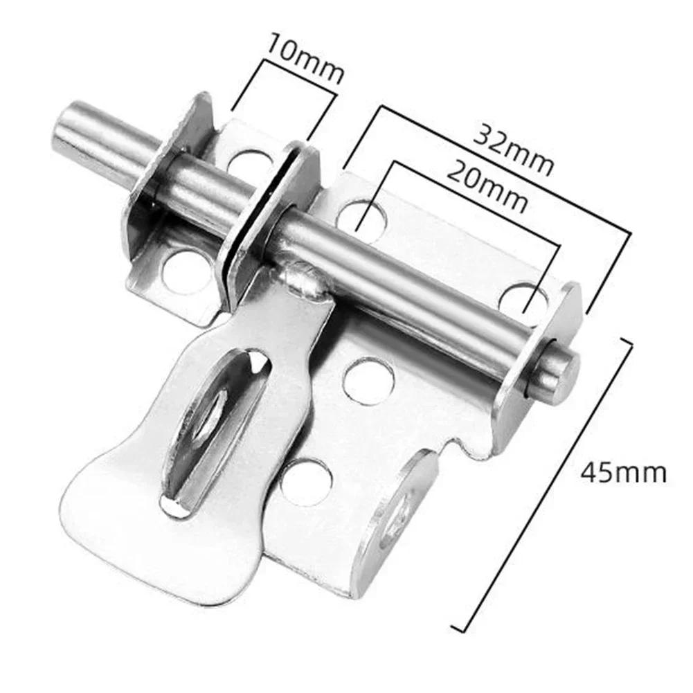 Stainless Steel Door Latch Solid Sliding Door Bolts Latch Hasp Home Hardware Gate Safety Toilet Wooden Door Lock Bolts