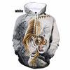 Модные мужские/женские пары с 3D-принтом Dreamy Tiger Hoodies Casual Sweatshirt
