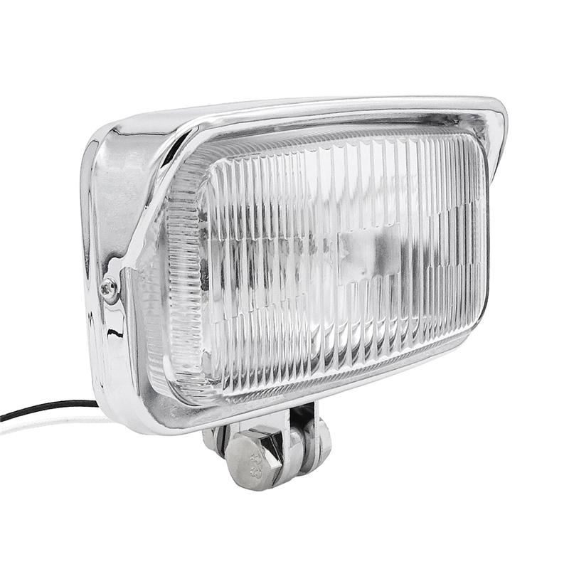 1 шт. черный/хромированный универсальный квадратный ретро мотоциклетный налобный фонарь прямоугольный передний фонарь для Harley Chopper Bobber Triumph