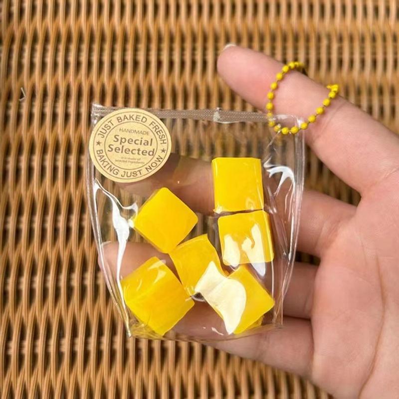 Kawaii симуляция стресса игрушка липкая Tpr мини фруктовая сумка брелок кулон помощь супер мягкая сжимаемая игрушка подарки для детей