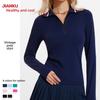 Womens Golf Polo Shirt With Breathable Spandex For Fitness And Running Activities