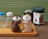 Decore Corporation Otter Condiment W4 Container, Chocolate, Salt, Size Approx. D3.8 H7.2 KW-38303