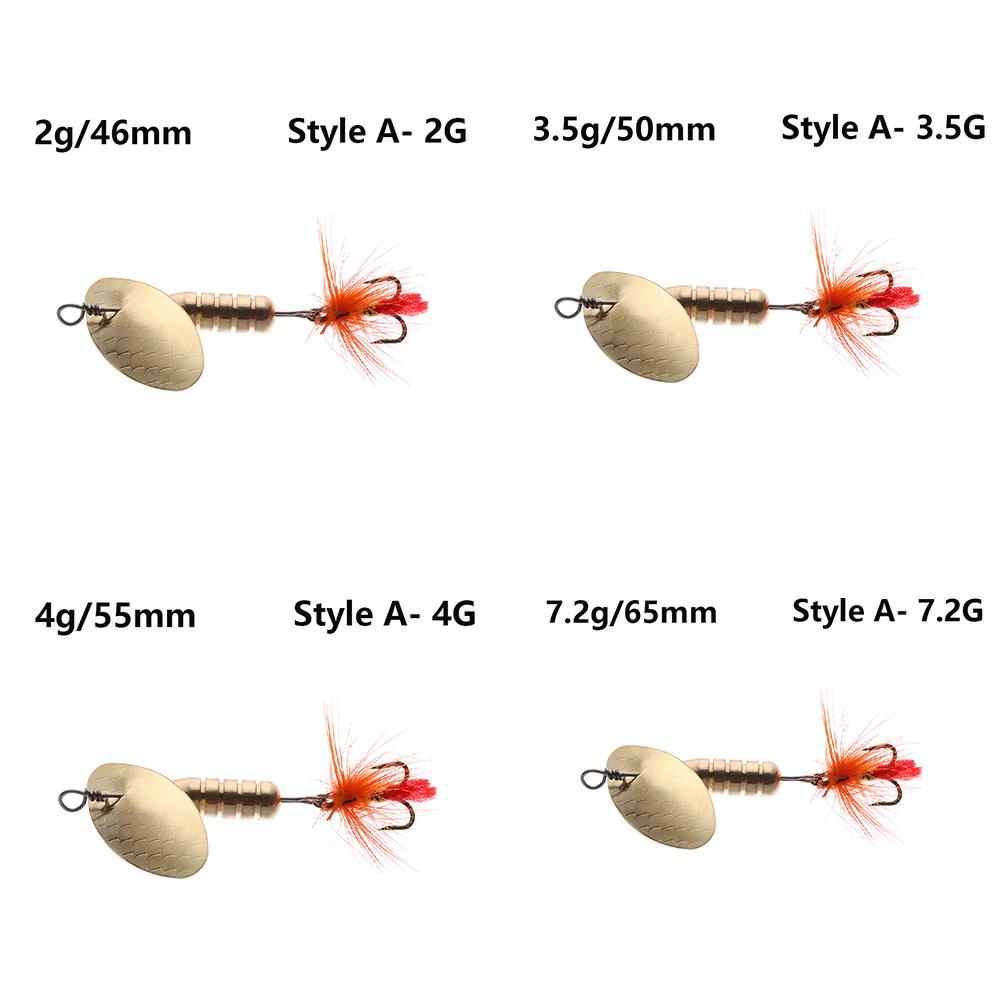 1Pc Hot Metal Durable Spoon Spinner Crank Bait Treble Hook Fishing Lure