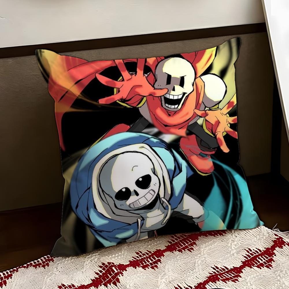 Игровой чехол для подушки UndertaleS Двусторонний Мягкий Прочный Чехол для подушки для дома Автомобиля Многоцелевое использование для повседневного комфорта
