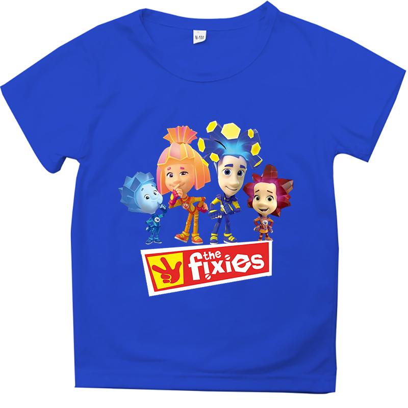 New The Fixies Cartoon Printed Boys Girls T-shirt Summer Round Neck Short Sleeve Fashion Casual Tops Children's T-shirt Clothing