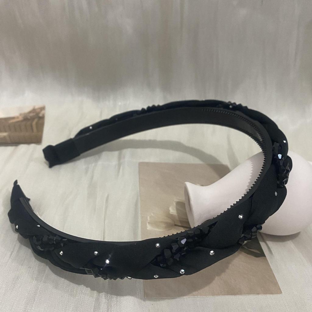 Корейская тюлевая повязка на голову со стразами: Элегантный, Роскошный Аксессуар для Волос