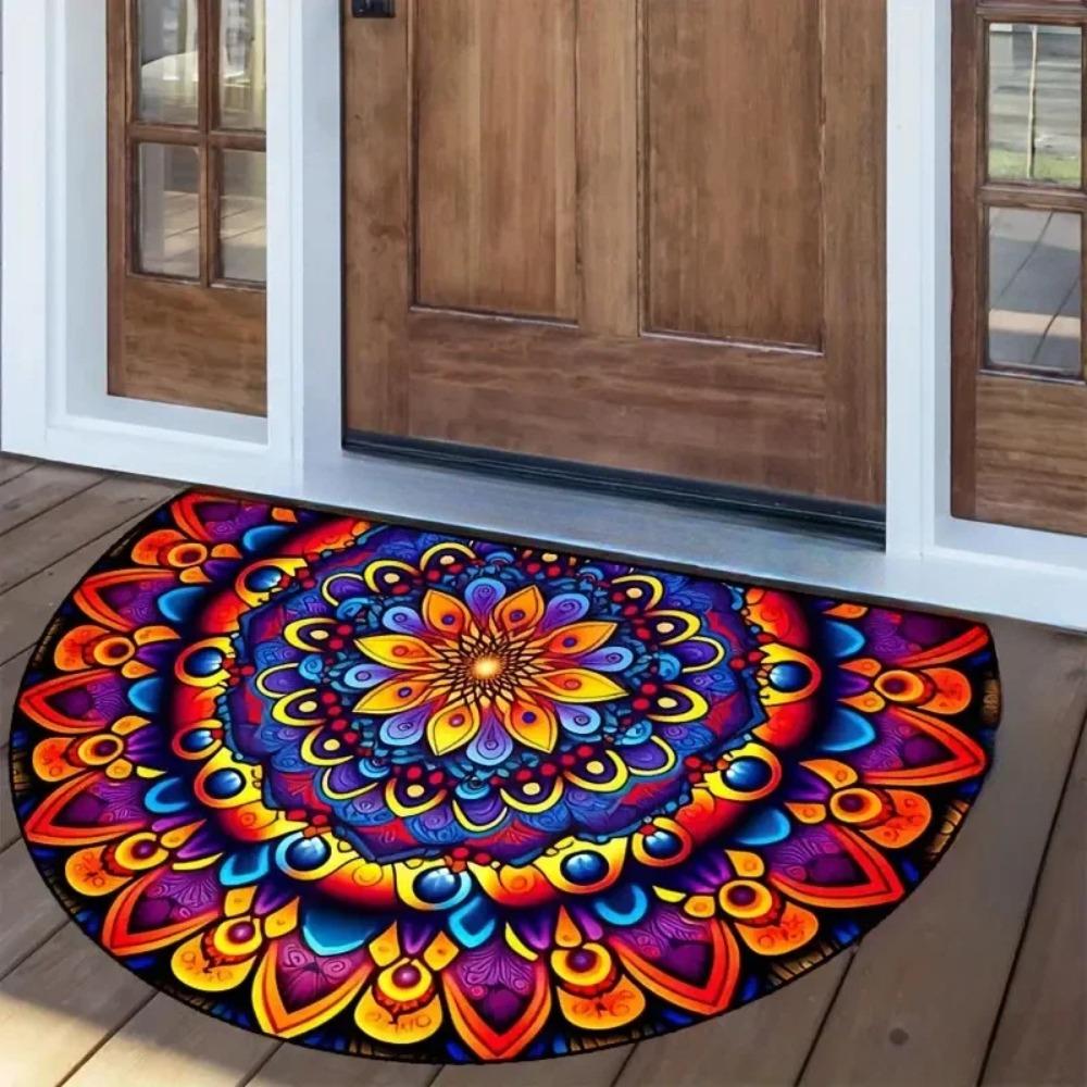 Flower Floral Welcome Rugs Non Slip Door Mat High Quality Entrance Mat Indoor Outdoor