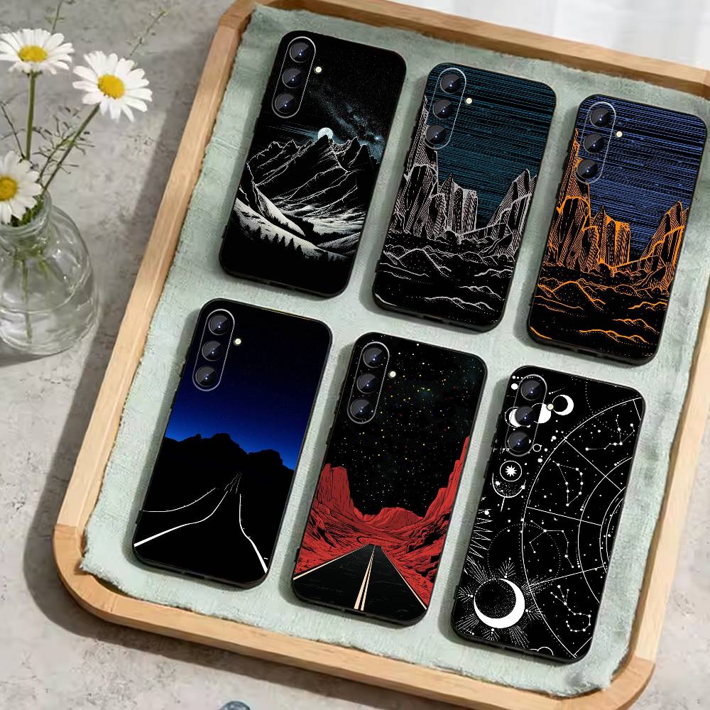 Чехол для телефона 'Темное Космическое Астрологическое Горы' для Samsung Galaxy A73, A21s, A22, A31, A52, A53, A71, A41 Мягкий Черный Корпус