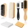 6pcs Brass Nylon Bristle Suede Brush for Shoes Stain Removal Cleaning Tools