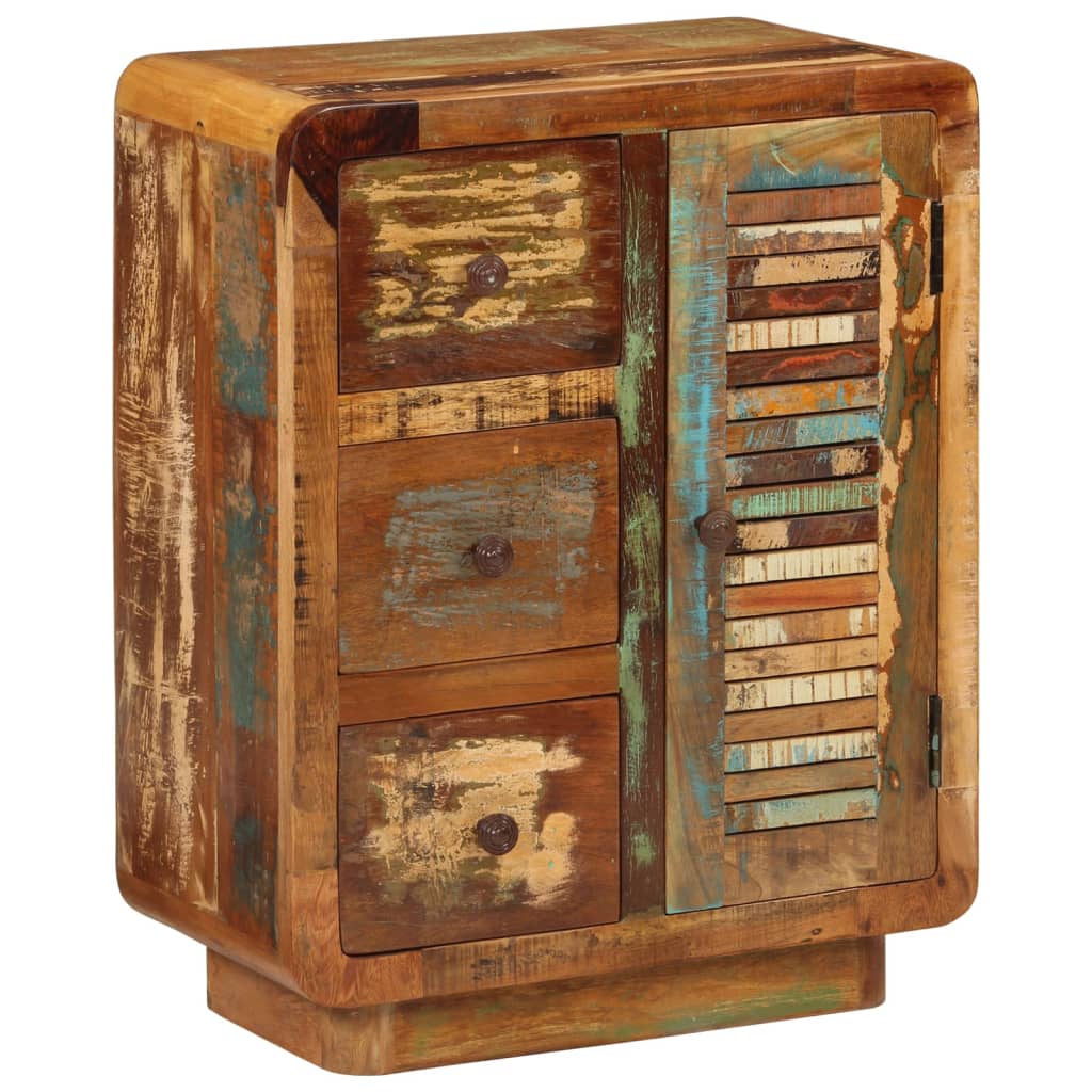 Sideboard with 3 Drawers 55 x 30 x 70 cm Solid Reclaimed Wood