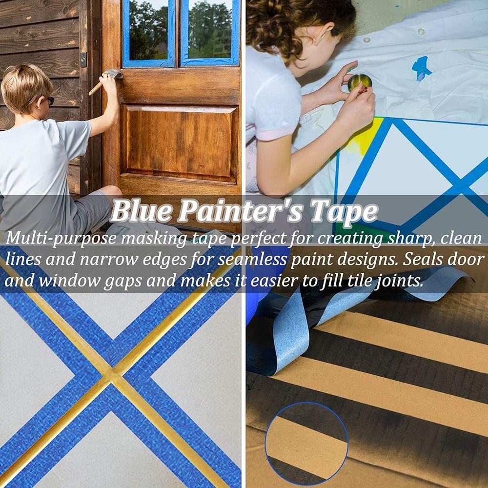 Blue Painting Masking Tape Temperature Resistance Clean Release Paper Decor Craft