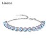 Линдон циркон браслет ювелирные изделия геометрические бусины браслеты-цепочки модный тонкий свадебный подарок для подруги женщин