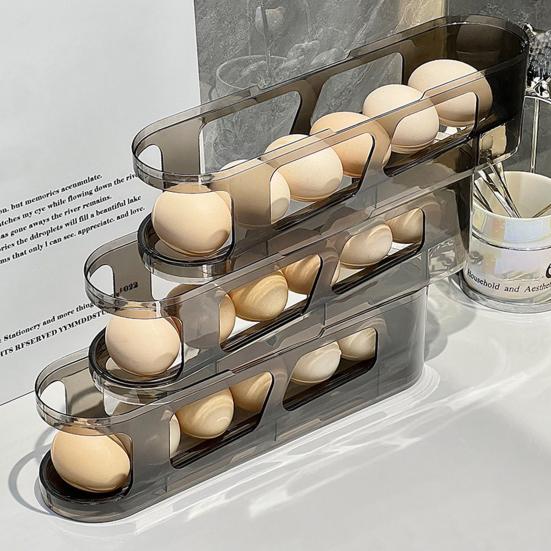 1/2/3Pcs Fridge Egg Holder Large Capacity Multi-layer Transparent Design Stackable