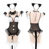 JIMIKO боди с киской, женское нижнее белье, сексуальные костюмы для косплея, секс-18, игровая форма Kawaii Bunny Girl, фатиновый костюм с открытой промежностью