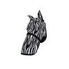 Hy Equestrian Zebra Fly Mask с ушами и съемным носом