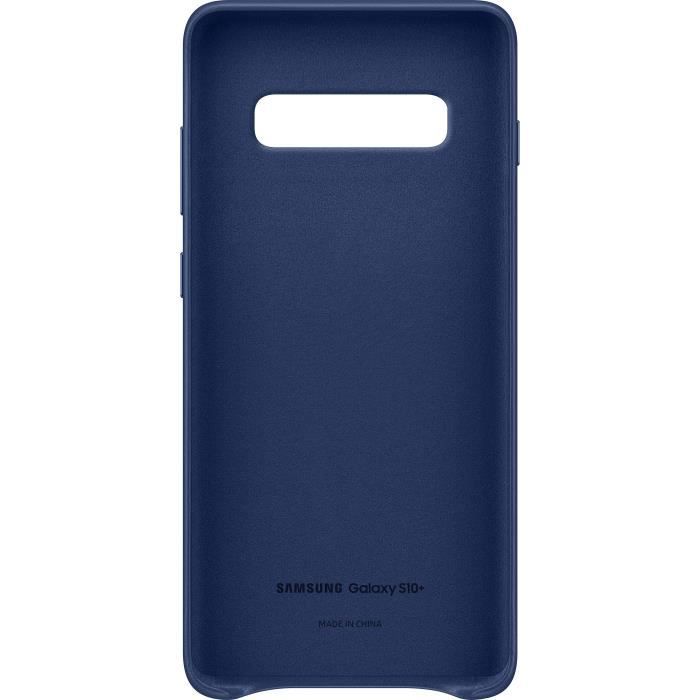 Samsung Coque en cuir S10+ Bleu marine