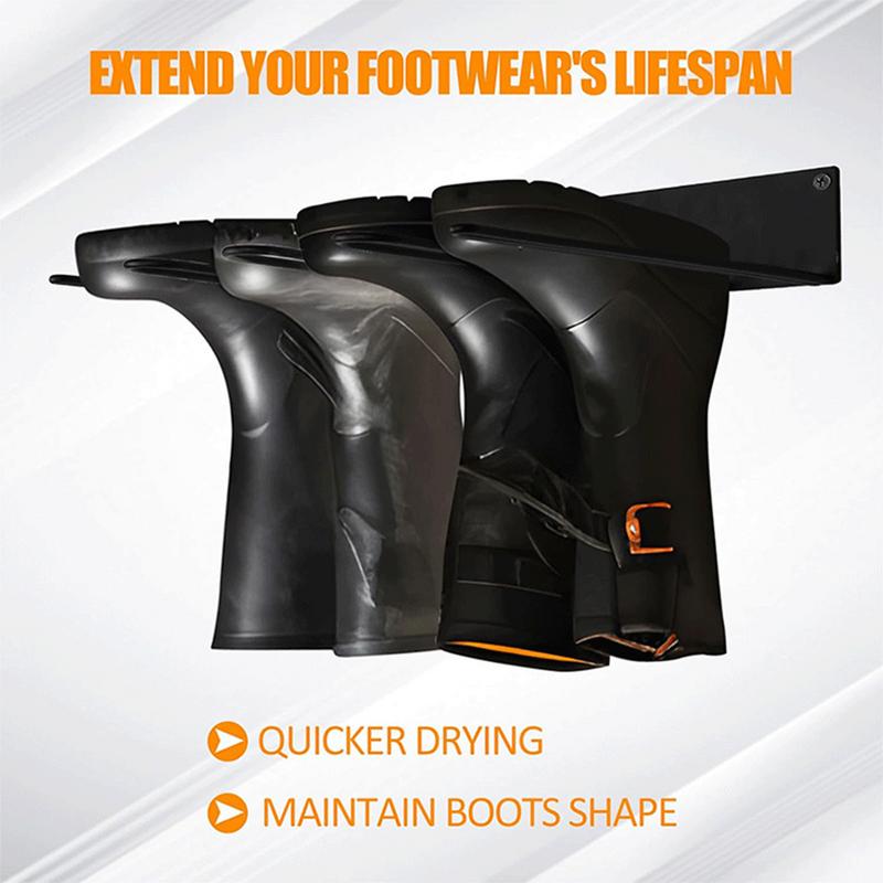 Shoe And Boot Rack Wall Mounted Boot Drying Rack Metal Boot Stand Boot Storage For Cowboy Boots Rain Boots