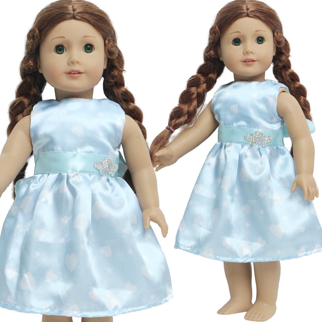 Платье для кукол 18 дюймов, милая юбка без рукавов, девичья одежда, аксессуары для кукольного домика, наряд для куклы 45 см, аксессуары для девочек, игрушка, подарок на день рождения