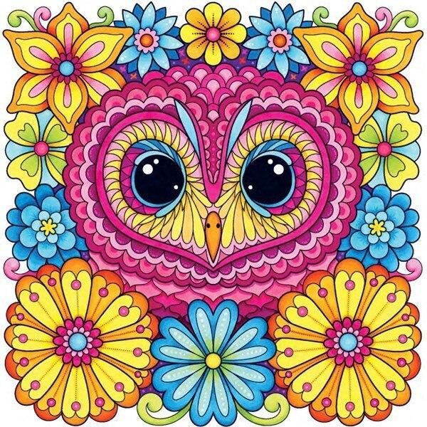 5D Full Drill Square Diamond Painting Owl Picture Of Rhinestone Diamond Embroidery Animal Cross Stitch Handmade Gift