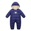 Зимний комбинезон для мальчиков и девочек, теплое стеганое пальто с капюшоном, куртка-пуховик для детей от 0 до 18 месяцев