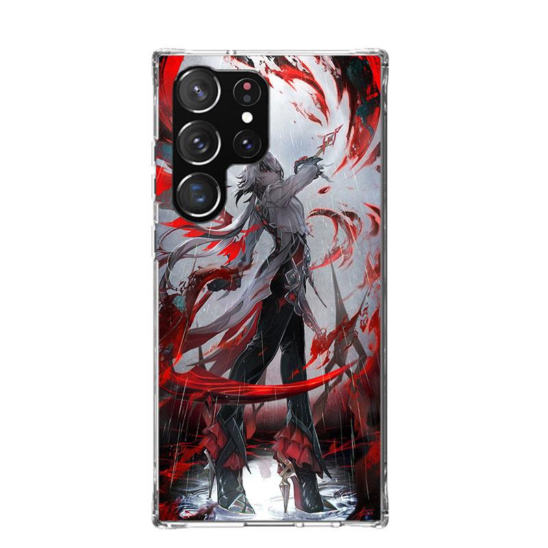 Arlecchino Genshin Impact Phone Case For Samsung Galaxy S25 Edge S24 S23 S22 S21 FE S20 Ultra S10 Plus + Art Customized Coque