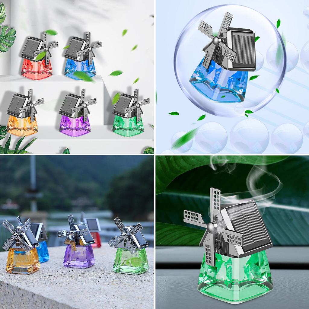 Truck Car Windmill Aromatherapys Diffuser Decor Air Freshener Solar Energy Rotating Essential Oil Diffuser With Rotation