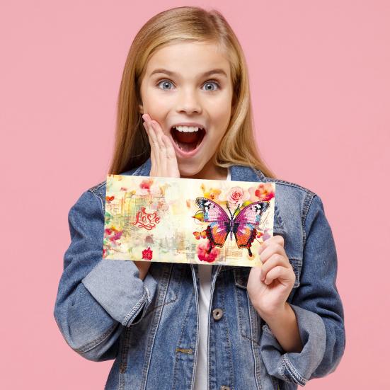 1 комплект алмазной живописи поздравительная открытка DIY горный хрусталь Рождественская открытка ремесленный комплект