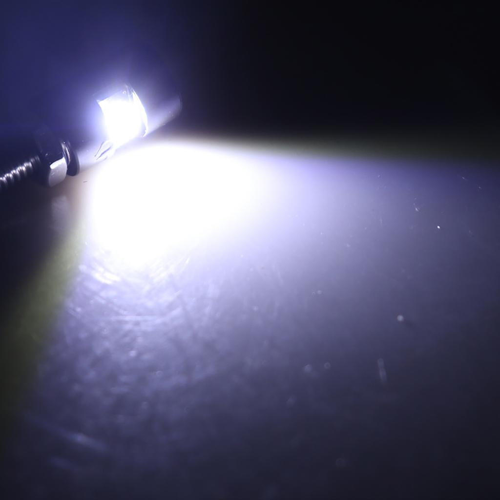 2pcs Car Auto Motorcycle License Plate Lamp Tail Number Universal Screw Bolt Light 12V SMD 5630 Fog Driving Light White LED