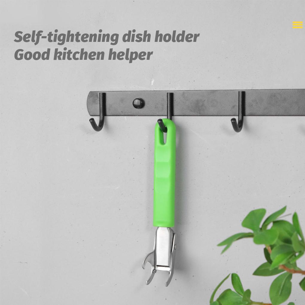 Зажим для посуды, зажим для сковороды, миски, тонкая работа, долговечная, длинная ручка, утолщенный дизайн, подставка для посуды, не допускающая ожогов