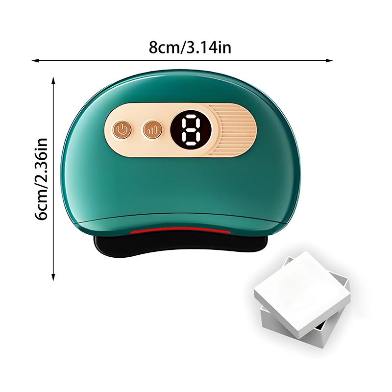 Electric GuaSha Face Body Massager Hot Black Stone Needle Heating Vibration Scraping Fat Burner Wrinkle And Puffiness Reduction