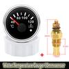 52MM Car temperature indicator 40~120 Celsius Red Backlight With Alarm+10mm Coolant Temperature Sensors for Car Truck Marine