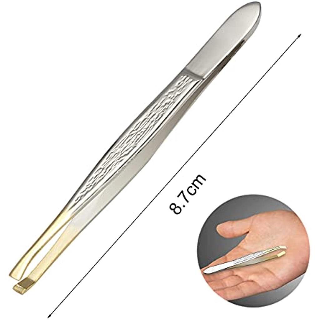 Пинцет Профессиональный пинцет для бровей из нержавеющей стали Профессиональный пинцет для бровей с нескользящим покрытием для бровей Ресницы Вросшие волосы