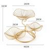Three-layer Storage Tray Leaf Shaped Nordic Style Wire Basket Kitchen Organizer Home Decor Fruit Pla