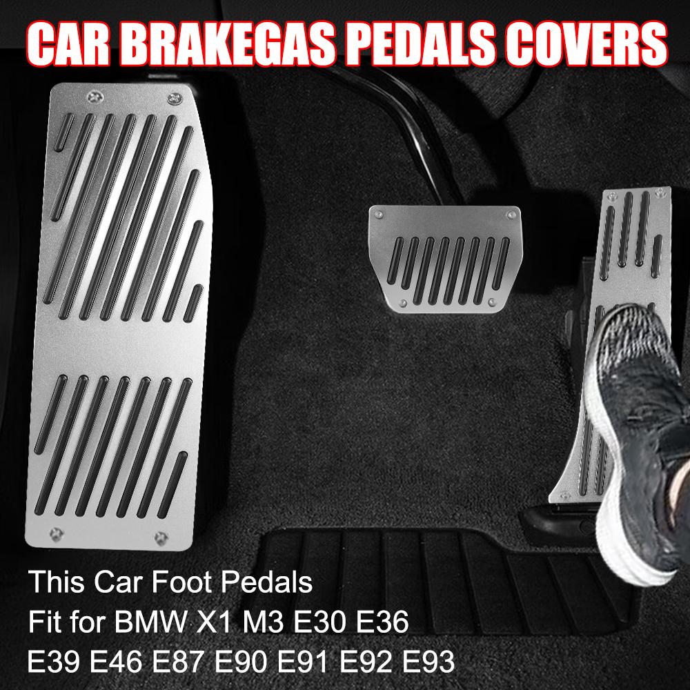 Для BMW X1 M3 E30 E36 E39 E46 E87 E90 E91 E92 E93 автомобильный стайлинг серебристый алюминиевый сплав автомобильные педали отдых модные автомобильные аксессуары