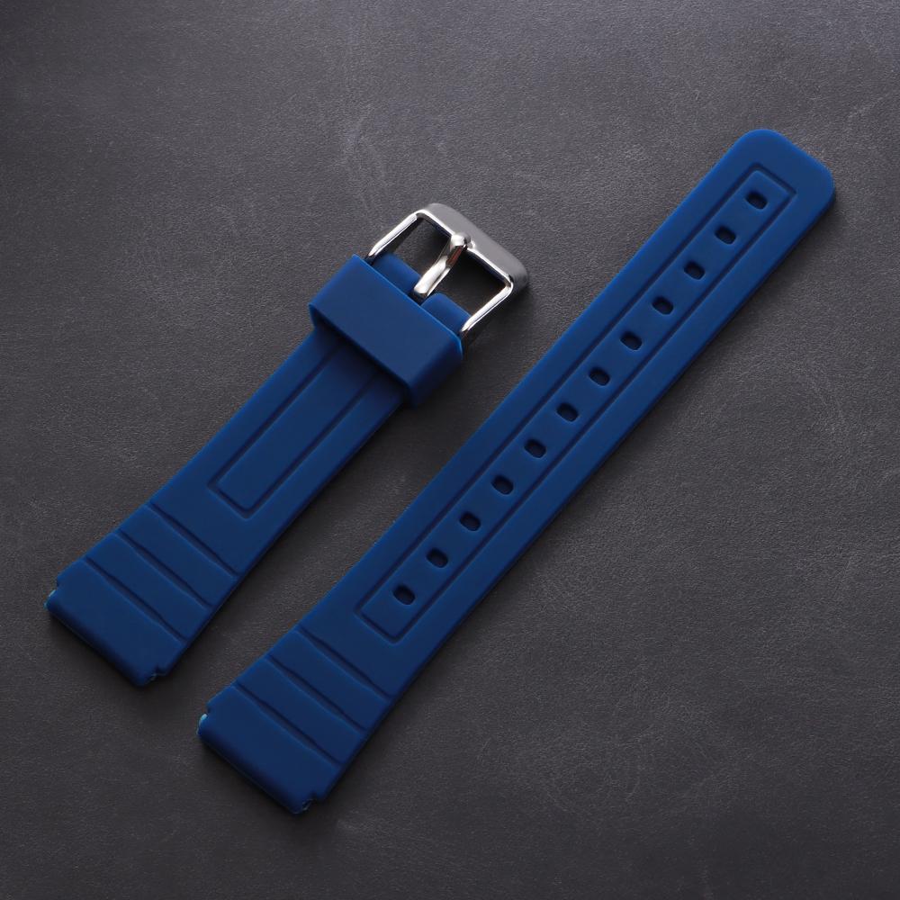 18 мм силиконовый ремешок для часов Casio W800H SGW400 F91W F84 F105/108 A158/168 AE1200/1300 Ремешок F-91W F84 F105 Смола Мягкий браслет