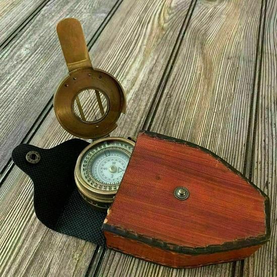 Solid Marine Nautical Vintage Military Pocket Sun Watch Compass Gift