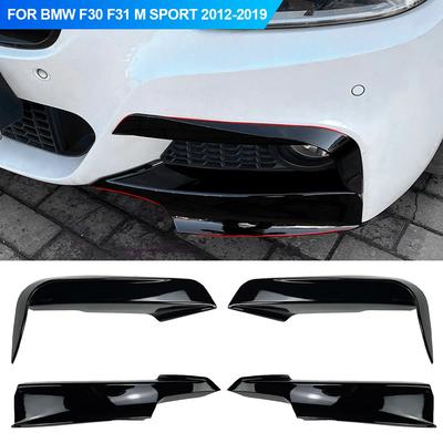 Для BMW F30 F31 M Sport 2012-2019 передний бампер губа сплиттер Canards спойлер 1 пара автомобильных противотуманных фар рамка для бровей крышка решетка