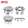 4/1Pc Wash Basin Sink Hole Overflow Ring Hollow Plug Kitchen Bathroom Insert Replacement Trim Bath Drain Cap Plastic Round Cover