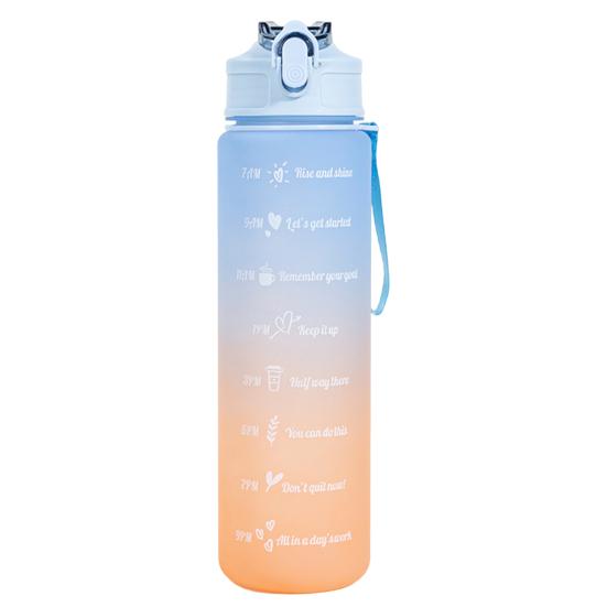 750ml Gradient Drinking Bottle Large Capacity Leak-proof Ins Style Travel Straw Jug Daily Use