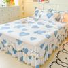 Подзор для кровати с принтом и наволочкой Покрывало для кровати размера «queen size» с оборками Защитный чехол для матраса Домашнее постельное белье Мягкое покрывало jupe de lit