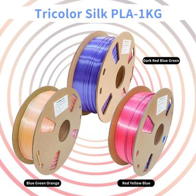 1 кг 2,2 фунта шелковая нить PLA для 3D-принтера, трехцветная коэкструзия, гладкая и простая в печати, нить для 3D-печати 1,75 мм, подходит для большинства принтеров FDM
