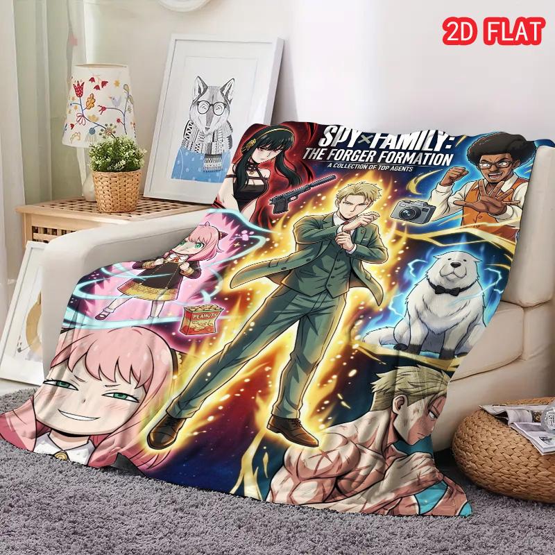 Spy Fake Family Print FlAannel Blanket, High quality Comfortable for All Seasons, Home Decor, Warmth and Comfort