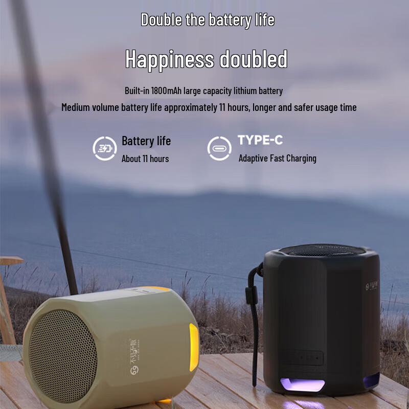 SEE ME HERE E5 Mini Portable Bluetooth Speaker CN plug (adapter included)