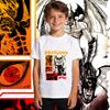 Devilman Crybaby Anime Print Boys Girls Cotton T Shirt Casual Tee Kids Summer Short Sleeve Top Soft Breathable Daily Wear