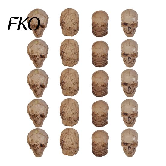 Window Display Gothic Decor 20Pcs Creative Miniature Skull Figurines, Cool Statues for Garden Bonsai Small Resin Crafts Decoration, Micro Landscapes